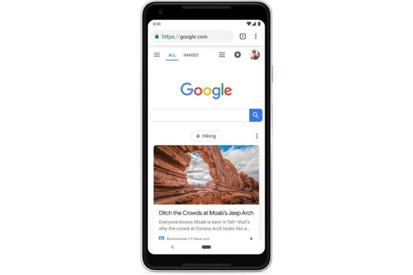 Google Discover app, image credit The Verge.