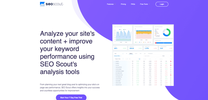 SEO Scout home page.