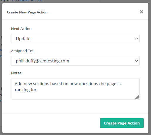 Create new Page Action