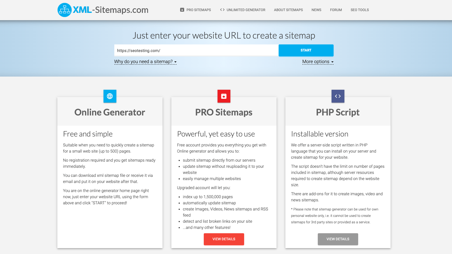 Xml sitemap generator. Сайтмап онлайн. Registration required.