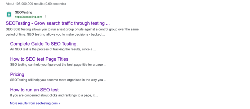 Meta Information on Google SERP.